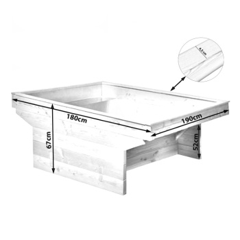 Rollibeet "Quadro" 52cm gewachsener Boden