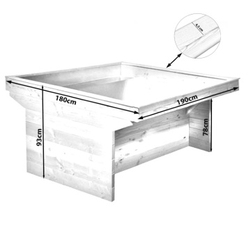 Rollibeet "Quadro" 78cm gewachsener Boden